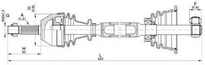 OPEN PARTS drs601600 -  Приводной вал